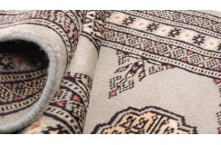 Oryginalny dywan Buchara z Pakistanu 100% wełna 60x180cm szary