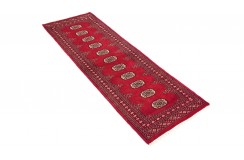 Oryginalny dywan Buchara z Pakistanu 100% wełna 60x180cm czerwony