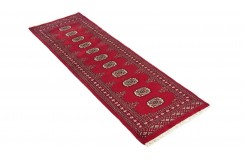 Oryginalny dywan Buchara z Pakistanu 100% wełna 60x180cm czerwony