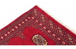 Oryginalny dywan Buchara z Pakistanu 100% wełna 60x180cm czerwony