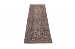 Oryginalny dywan Buchara z Pakistanu 100% wełna 60x180cm szary