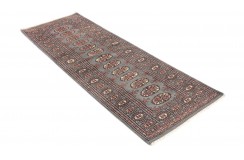 Oryginalny dywan Buchara z Pakistanu 100% wełna 60x180cm szary