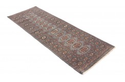 Oryginalny dywan Buchara z Pakistanu 100% wełna 60x180cm szary