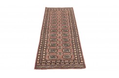 Oryginalny dywan Buchara z Pakistanu 100% wełna 70x200cm brązowy