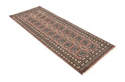 Oryginalny dywan Buchara z Pakistanu 100% wełna 70x200cm brązowy
