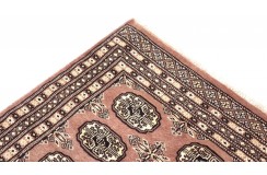 Oryginalny dywan Buchara z Pakistanu 100% wełna 70x200cm brązowy