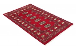 Oryginalny dywan Buchara z Pakistanu 100% wełna 80x120cm czerwony