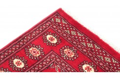 Oryginalny dywan Buchara z Pakistanu 100% wełna 80x120cm czerwony