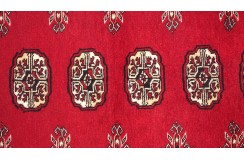 Oryginalny dywan Buchara z Pakistanu 100% wełna 80x120cm czerwony