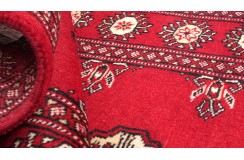 Oryginalny dywan Buchara z Pakistanu 100% wełna 80x120cm czerwony