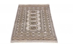 Oryginalny dywan Buchara z Pakistanu 100% wełna 80x120cm szary