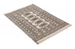 Oryginalny dywan Buchara z Pakistanu 100% wełna 80x120cm szary