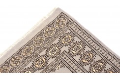 Oryginalny dywan Buchara z Pakistanu 100% wełna 80x120cm szary