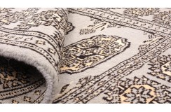 Oryginalny dywan Buchara z Pakistanu 100% wełna 80x120cm szary