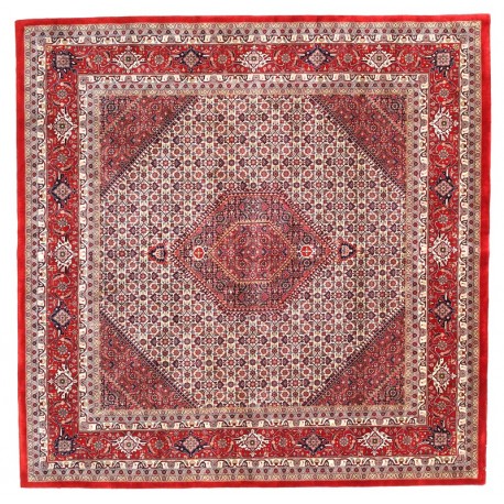 Klasyczny bogaty dywan Indo Bidjar Fein 100% wełna 250x250cm, gęsto ręcznie tkany kwadratowy