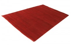 100% wełna gruby dywan loribaft z indii czerwony 140x200cm