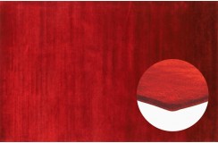Ekskluzywny w każdym centymetrze 100% wełniany dywan Gabbeh Loribaft czerwony 75x120cm Indie, gruby, mięsisty, gęsty