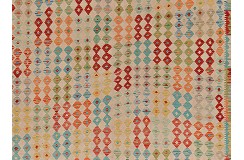 Etniczny kilim szary z Afganistanu dzieło Chobi nomadyczny 300x400cm