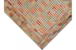 Etniczny kilim szary z Afganistanu dzieło Chobi nomadyczny 300x400cm