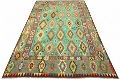 Etniczny kilim szary z Afganistanu dzieło Chobi nomadyczny 300x400cm