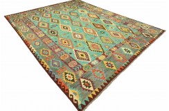 Etniczny kilim szary z Afganistanu dzieło Chobi nomadyczny 300x400cm