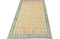 Etniczny kilim szary z Afganistanu dzieło Chobi nomadyczny 250x300cm