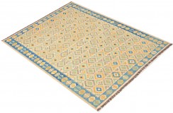 Etniczny kilim szary z Afganistanu dzieło Chobi nomadyczny 250x300cm