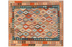 Kolorowy dywan kilim Maimana 250x300cm z Afganistanu 100% wełna dwustronny rustykalny