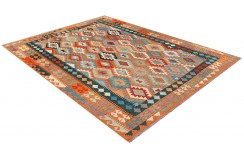 Etniczny kilim szary z Afganistanu dzieło Chobi nomadyczny 250x300cm