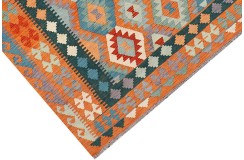 Etniczny kilim szary z Afganistanu dzieło Chobi nomadyczny 250x300cm