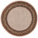 Wełniany ręcznie tkany dywan Mir Saruk z Indii 200x200cm orientalny beżowy okrągły