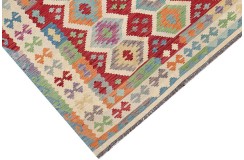 Etniczny kilim szary z Afganistanu dzieło Chobi nomadyczny 250x300cm