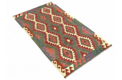 Etniczny kilim szary z Afganistanu dzieło Chobi nomadyczny 100x160cm