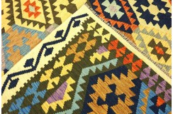 Etniczny kilim szary z Afganistanu dzieło Chobi nomadyczny 250x350cm