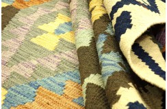 Etniczny kilim szary z Afganistanu dzieło Chobi nomadyczny 250x350cm