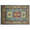 Królewska niebieski dywan Kazak tkany ręcznie przez Nomadów 150x230cm