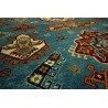 Królewska niebieski dywan Kazak tkany ręcznie przez Nomadów 170x220cm