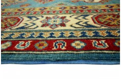 Królewska niebieski dywan Kazak tkany ręcznie przez Nomadów 170x220cm