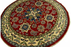 Królewska czerwień dywan Kazak tkany ręcznie przez Nomadów okrąg 180x180