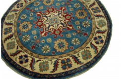 Królewska czerwień dywan Kazak tkany ręcznie przez Nomadów okrąg 150x150