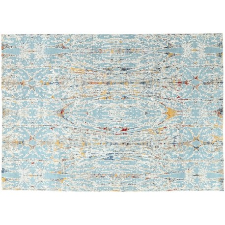 Stonowany dywan z Nepalu design abstrakcyjny vintage Contemprary wełna / jedwab 170x250cm luksusowy