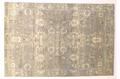 Szary dywan z Nepalu design abstrakcyjny vintage Contemprary wełna / jedwab 200x300cm luksusowy