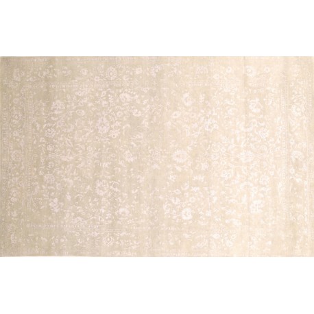 Jasny dywan kwiatowy dywan vintage z wełny owczej i jedwabiu ok 200x300cm Tabris Vintage z Indii