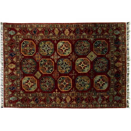 Dywan Ziegler Classic 100% wełna kamienowana ręcznie tkany luksusowy 120x180cm czerwony