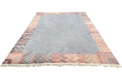 Szary elegancki dywan ręcznie tkany oryginalny Nepal premium Indie 250x350cm 100% wełna