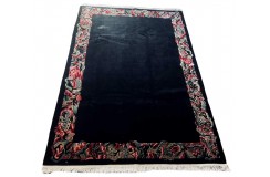 Czarny dywan ręcznie tkany oryginalny Nepal premium Indie 185x270cm 100% wełna