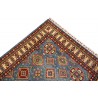 Królewska niebieski dywan Kazak tkany ręcznie przez Nomadów 150x200cm