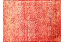 Unikatowy dywan jedwabny z Nepalu deseń abstrakcyjny vintage 170x240cm luksus jedwab z bananowca i wełna 