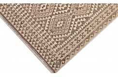 Etniczny kilim szary z Afganistanu dzieło Chobi nomadyczny 200x250cm