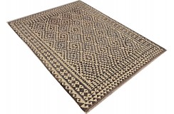 Etniczny kilim szary z Afganistanu dzieło Chobi nomadyczny 180x270cm